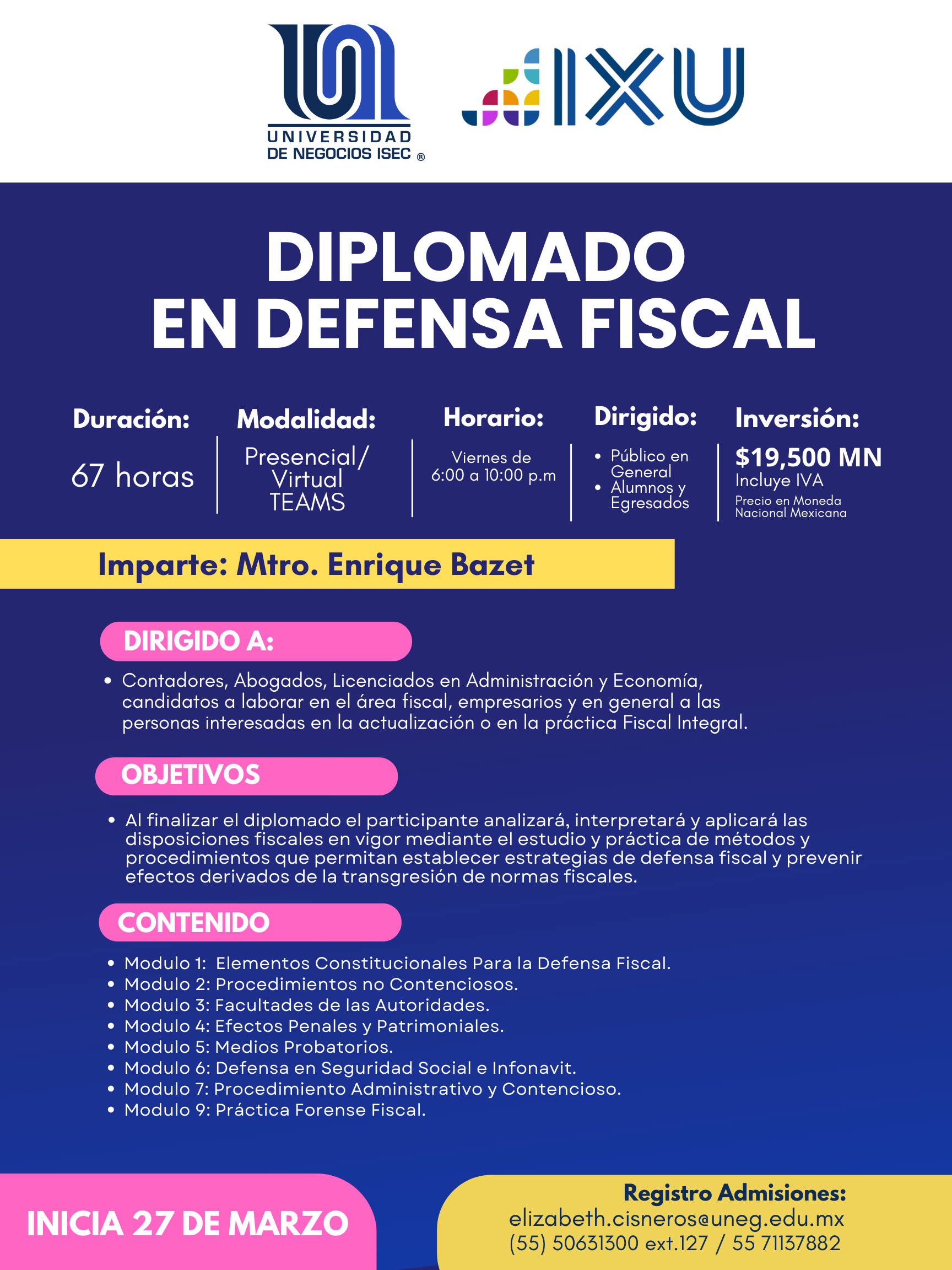 Diplomado en Defensa Fiscal